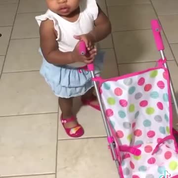 Little Girl's Reaction To Her Mom Not Wanting To Watch Her Baby.(A Doll) 😂😂
