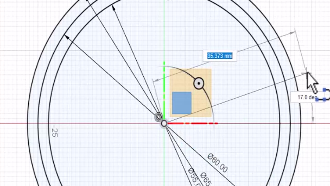 Fusion 360: Using Arcs to make a knob handle #3dprinting #fusion360 #cad #fusion360tutorial