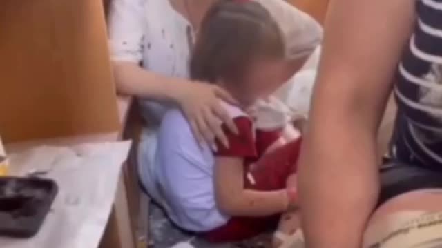 Footage from the center of Donetsk after the shelling by the Armed Forces of Ukraine.