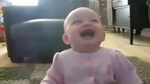 dog and baby laughing a lot 🐶👶🏽