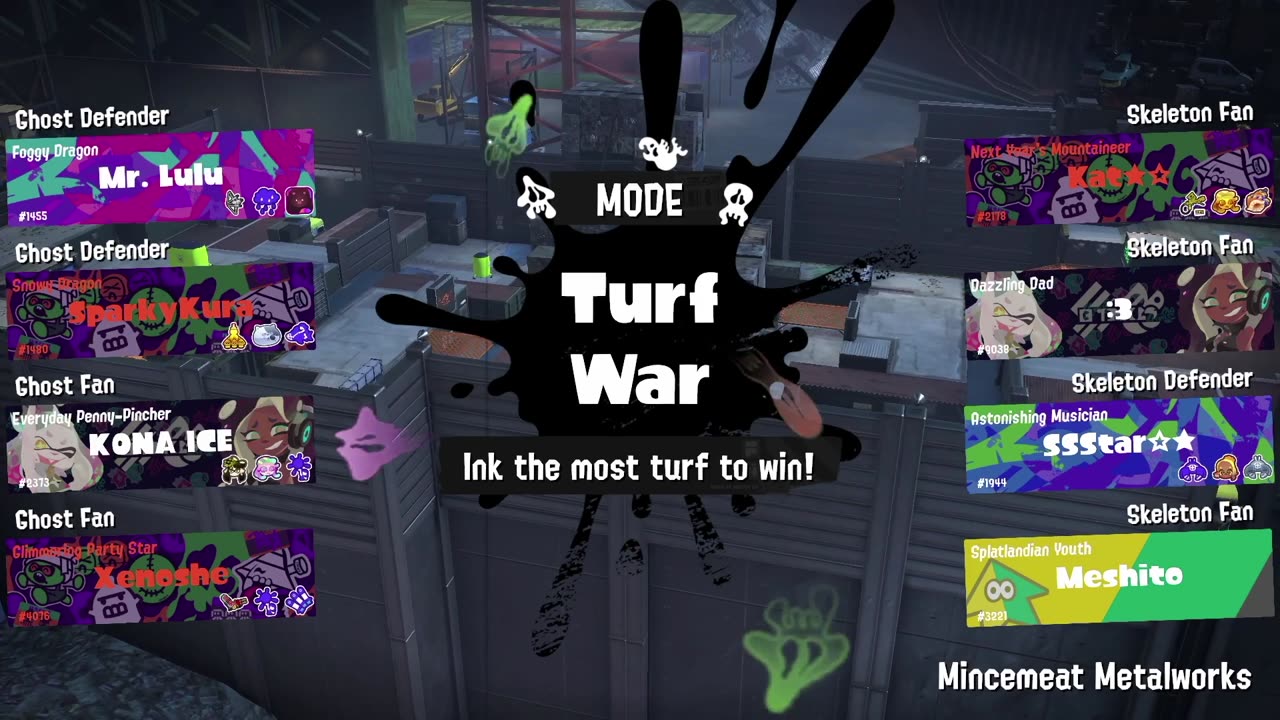 Splatoween: Hidden "Go" Ghost - Turf War Battle Intro Page