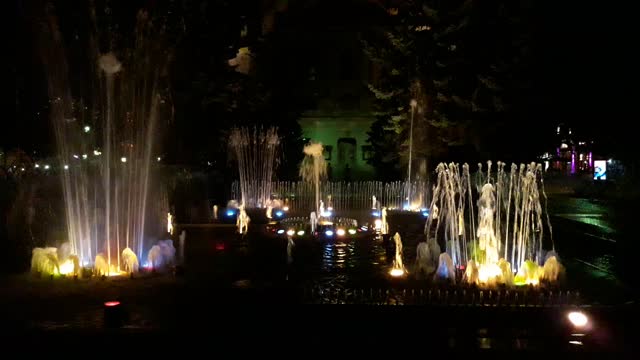 Beautiful fountain in Kosice (Slovakia).