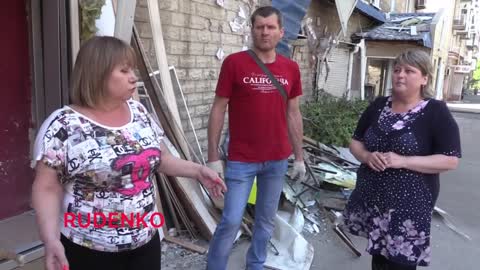 Následky ostřelování civilistů Doněcka ukrajinskými nacisty
