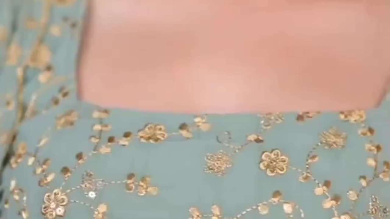 Palazzo Salwar Suit With Embroidered, Sequins And Zari