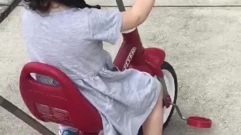 She loved her tricycle