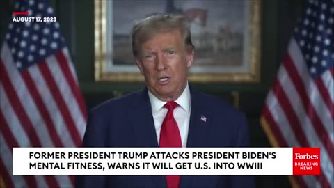 Breaking news Trump claims biden will led us into world War 3