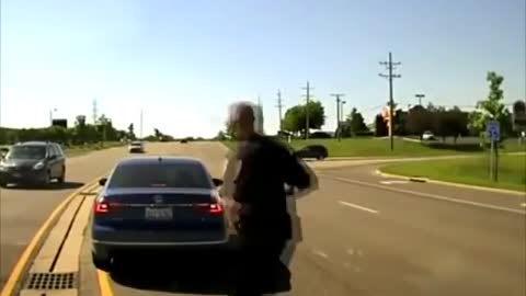 He Jumped Into Moving Car To Save Another Driver!