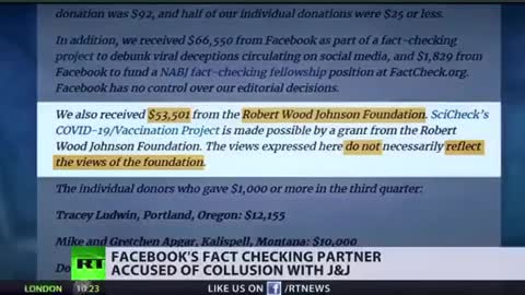 Facebook Fact checkers and their connection to Johnson and Johnson