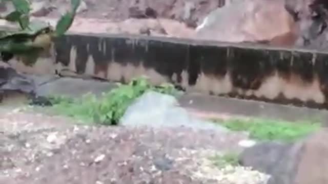 Caída de rocas en la vía a Zapatoca