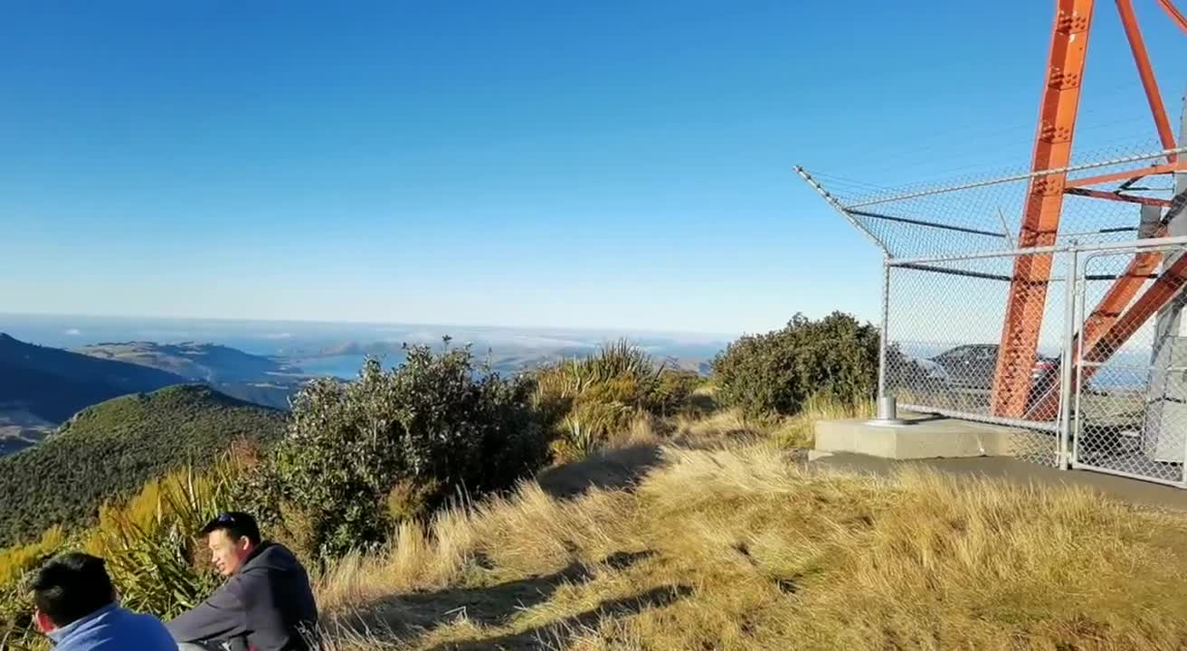 At the top of Mount Cargill