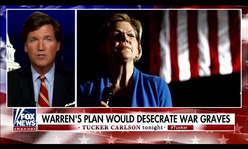 Tucker Carlson goes in on E. Warren's Confederate bill