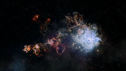 Beautiful glowing nebula in space