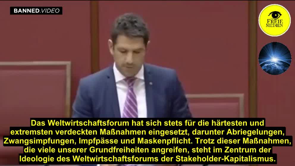 australian Senator Alex Antic about WEF