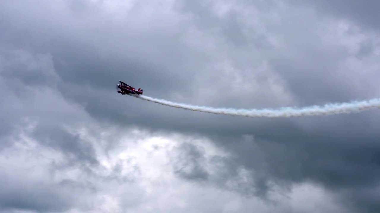 acrobatic movements of a show plane