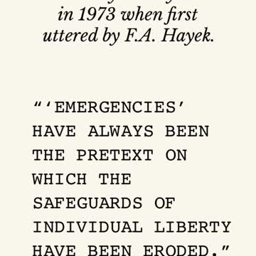 ‘Emergencies’ have always been the pretext on which...