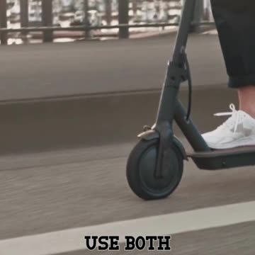 Use both brakes evenly for effective stopping power.