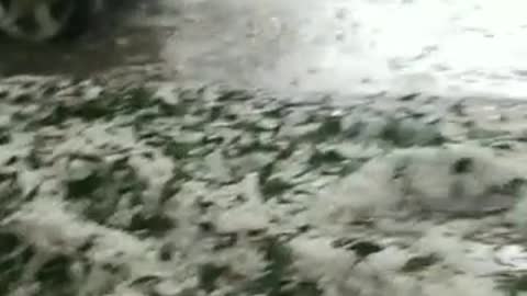 it is raining ice in Egypt