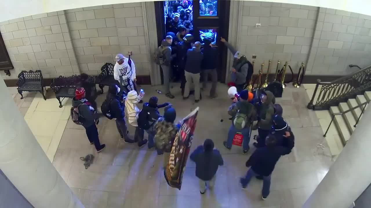 Breach of the U.S. Capitol Columbus Doors on Jan. 6, 2021