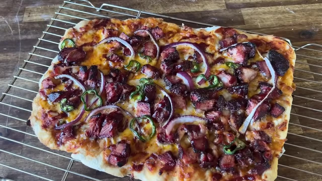 When PIZZA and BBQ Collide - Smoked BBQ Country Rib Flatbread - NO Pizza Oven Needed!