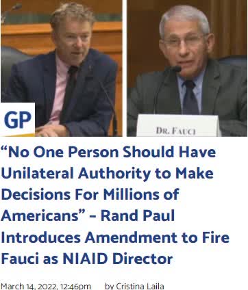 Rand Paul Introduces Amendment to Fire Fauci as NIAID Director