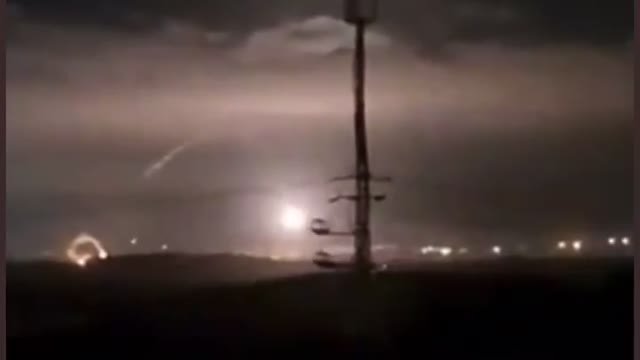 Rocket launched by terrorists that misfired