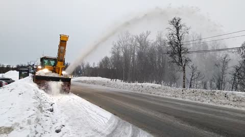 Snow removal in Tromsø, Norway 2019-2020