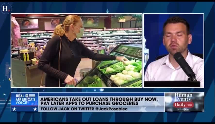 Jack Posobiec on Americans using buy-now-pay-later apps to purchase groceries