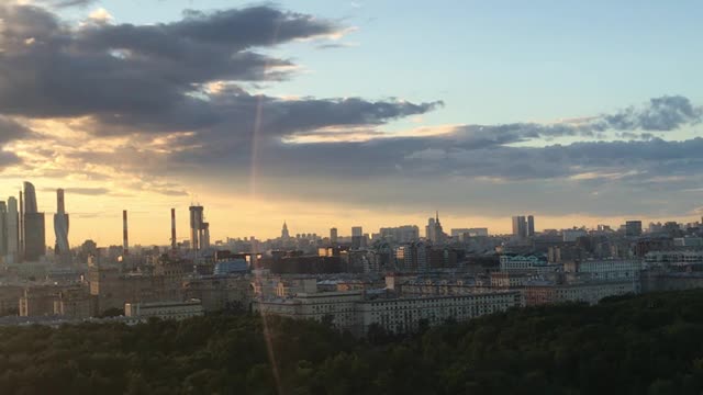 Beautiful view from the roof in Moscow 2