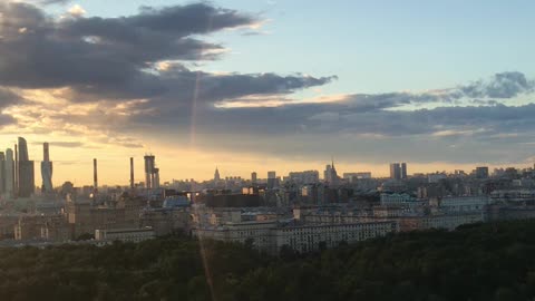 Beautiful view from the roof in Moscow 2