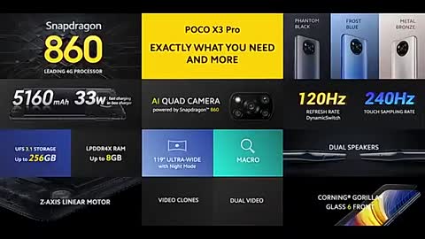 Global Version Xiaomi POCO X3 PRO 6GB 128GB 8GB 256GB Smartphone Snapdragon 860 6 67 120Hz 33W Fas