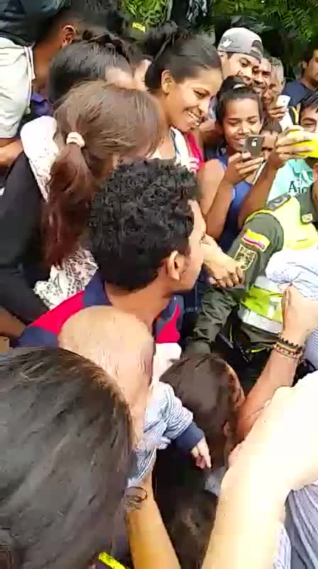 Ricardo Montaner visitó a venezolanos en Barranquilla