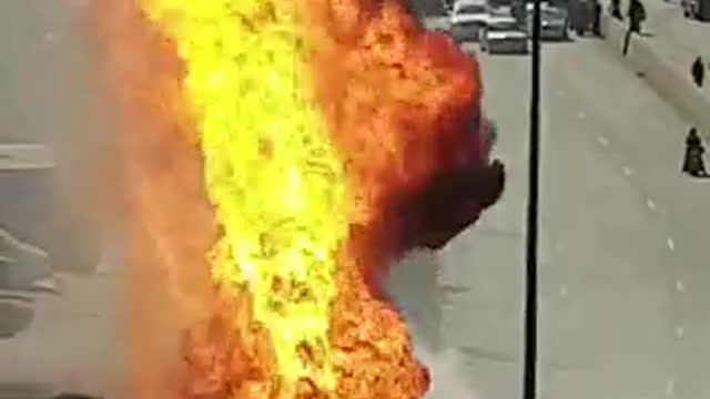 Explosion of a gas truck in Lebanon😱😱😱