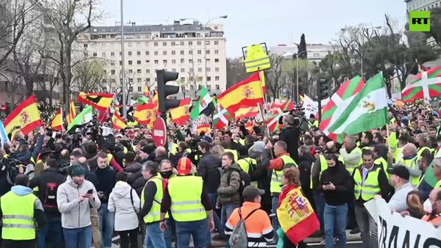 Fuel prices strike in Madrid, day 15 RT