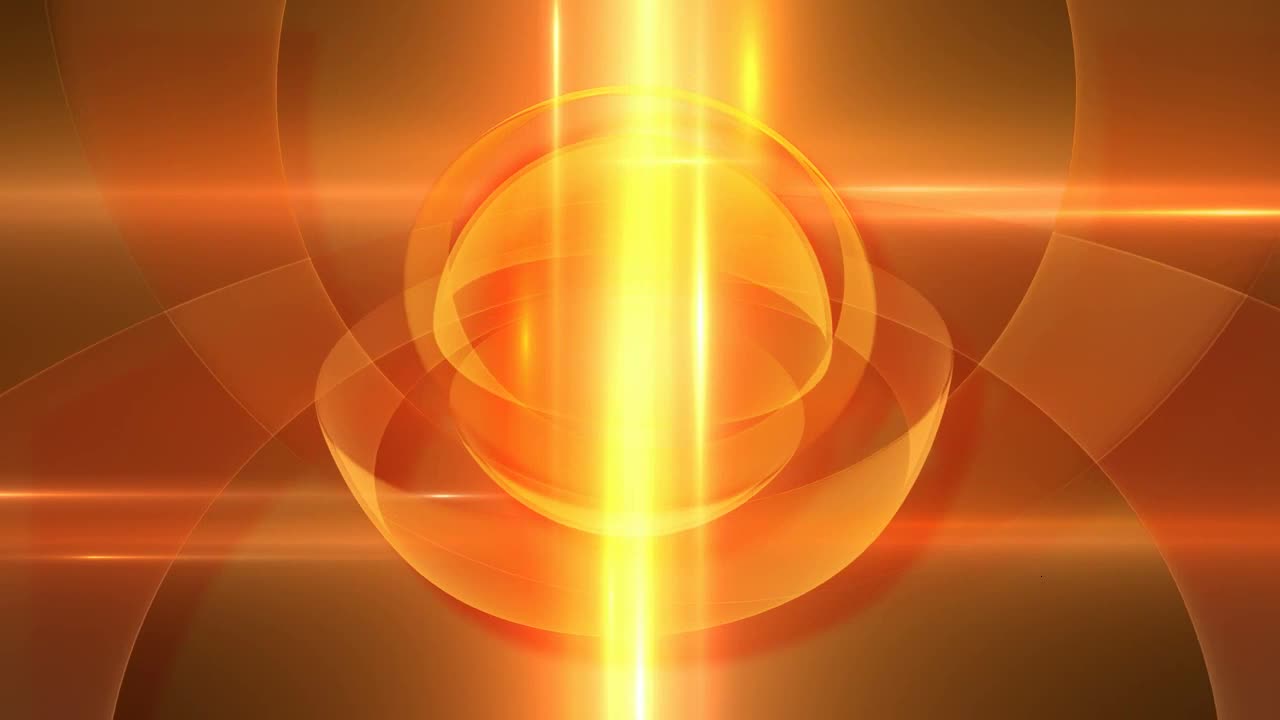 Abstract Spinning Orange Rings Loop