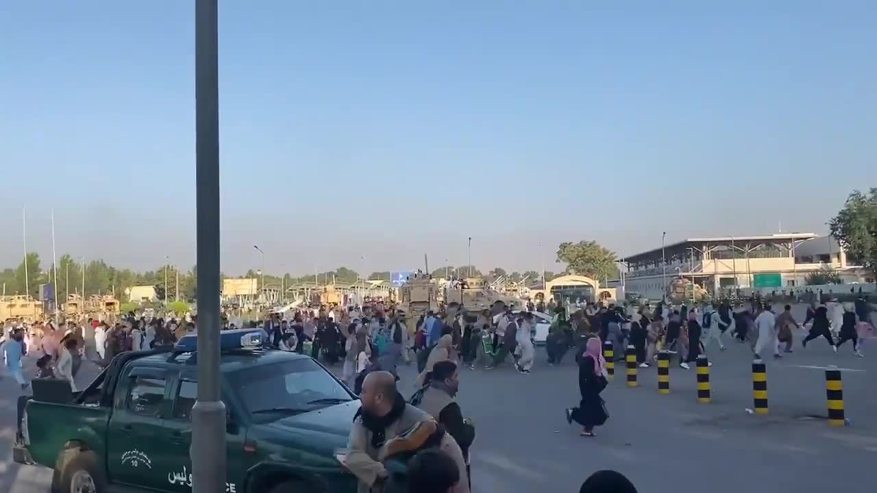 TERRIFIED Women and Children Run for Cover as Taliban Gunfire EXPLODES Around Them