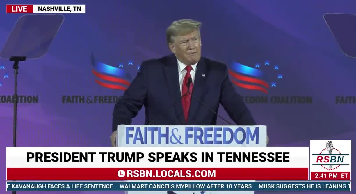 Trump: "In America we don't worship government, we worship god."