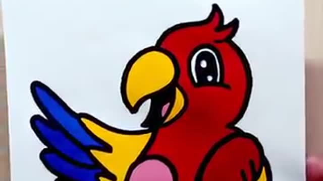 Cute Parrot Drawing