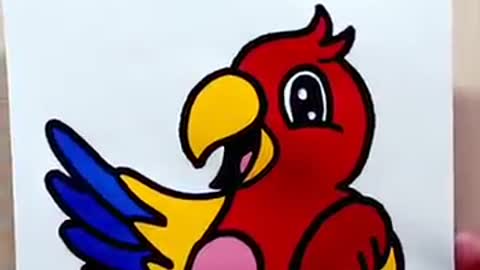 Cute Parrot Drawing