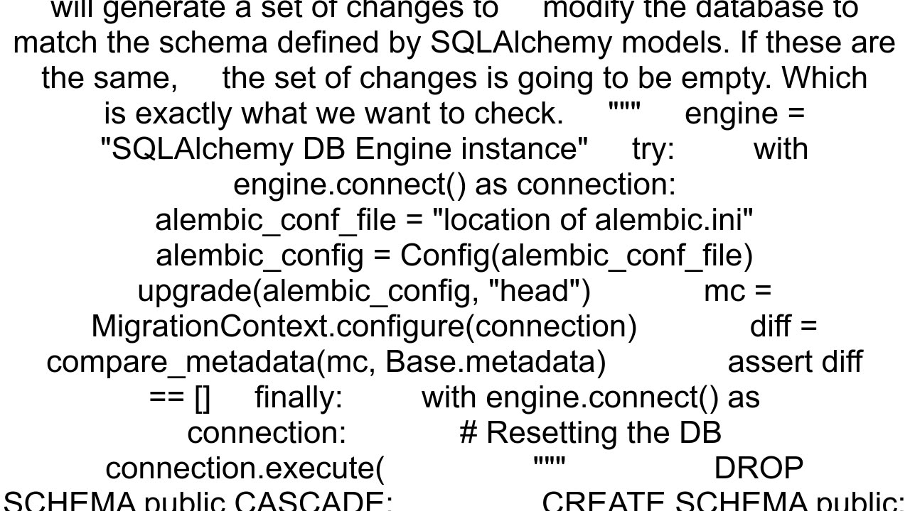 How do I check if Alembic migrations need to be generated