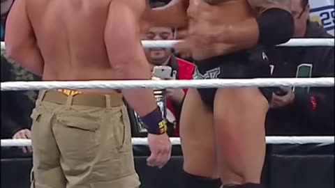 A Truly ICONIC Moment Shared Between The Rock and John Cena 🤝