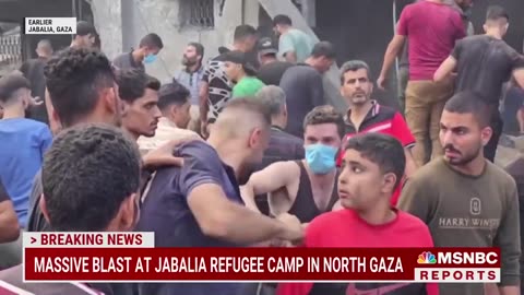 BREAKING: Massive blast at Gaza's Jabalia refugee camp reportedly kills dozens