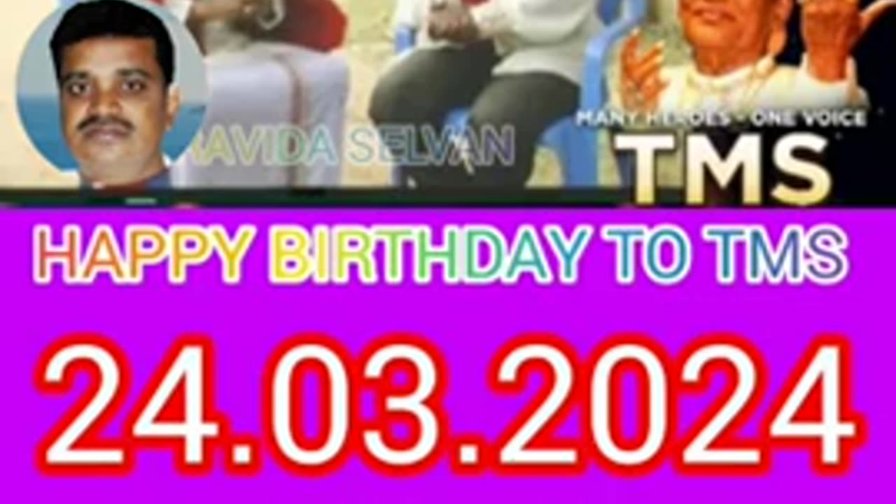 HAPPY BIRTHDAY TO TMS LEGEND SINGAPORE TMS FANS M.THIRAVIDA SELVAN SINGAPORE SONG 9