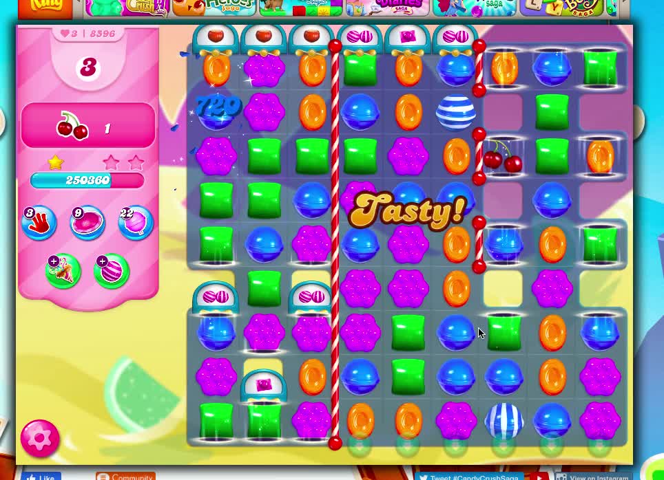 Candy Crush Level 8596 released 1/21/21 (No Boosters)