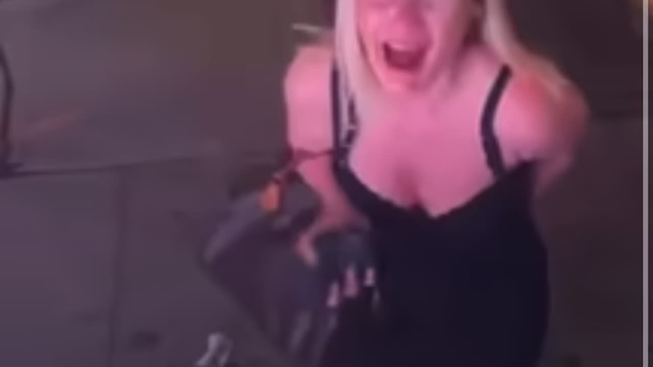 White racist drunk girl gets a taste