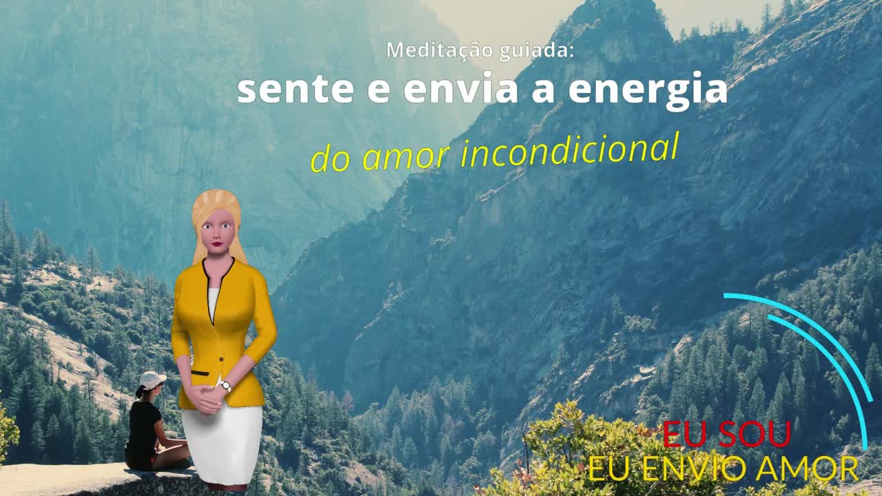 A meditação guiada sente e envia a energia do amor incondicional