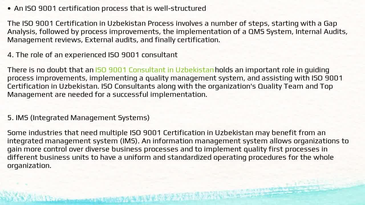 ISO 9001 Certification in Uzbekistan