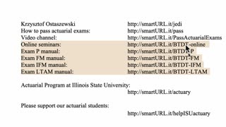 Exam IFM exercise for November 21, 2019