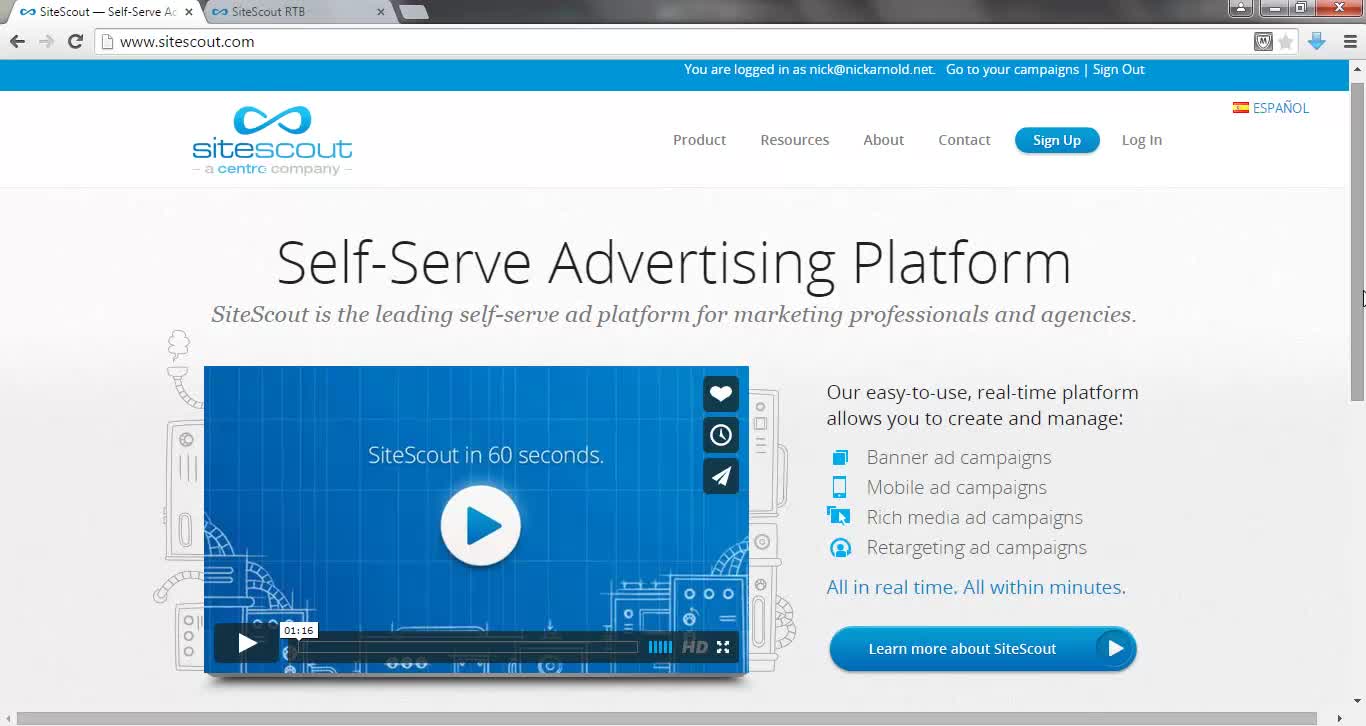 Sitescout - Self Serve Advertising Platform