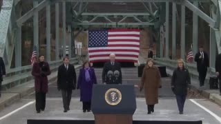 Embarrassing Moment As Biden Met With Sparse Claps For Infrastructure Bill Speech