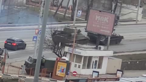 RUSSIAN TANKS ROLL THROUGH STREETS OF UKRAINE!